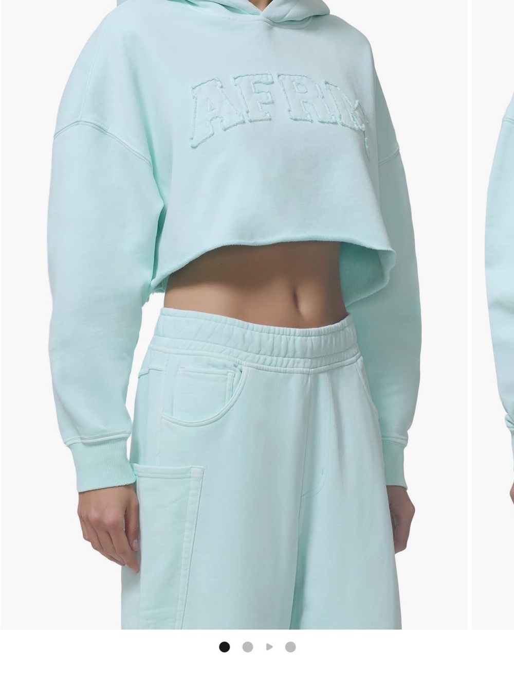 AFRM Mint Green Hoodie with Embroidered Logo